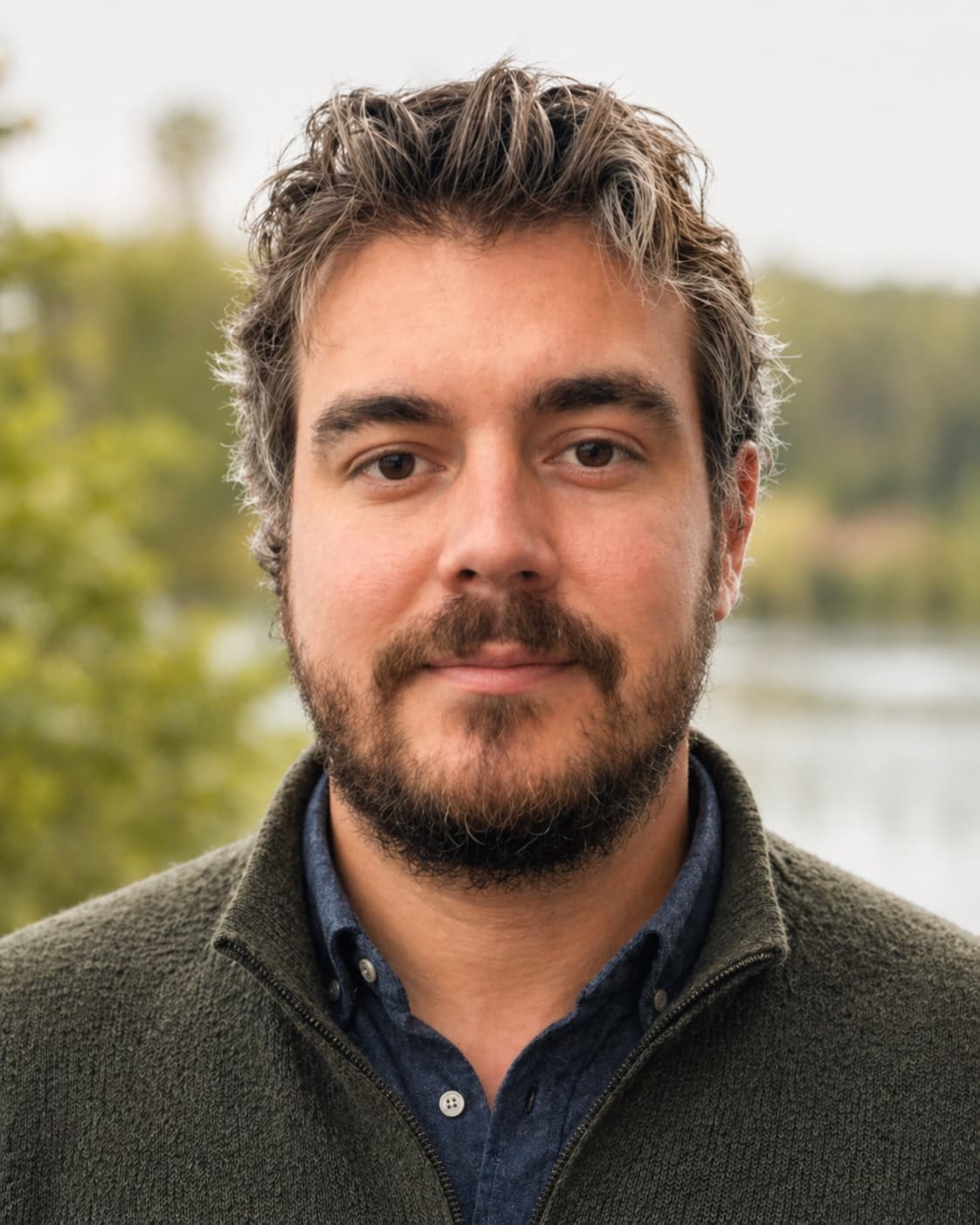 Portrait de Timur Ridjanovic à l’extérieur.